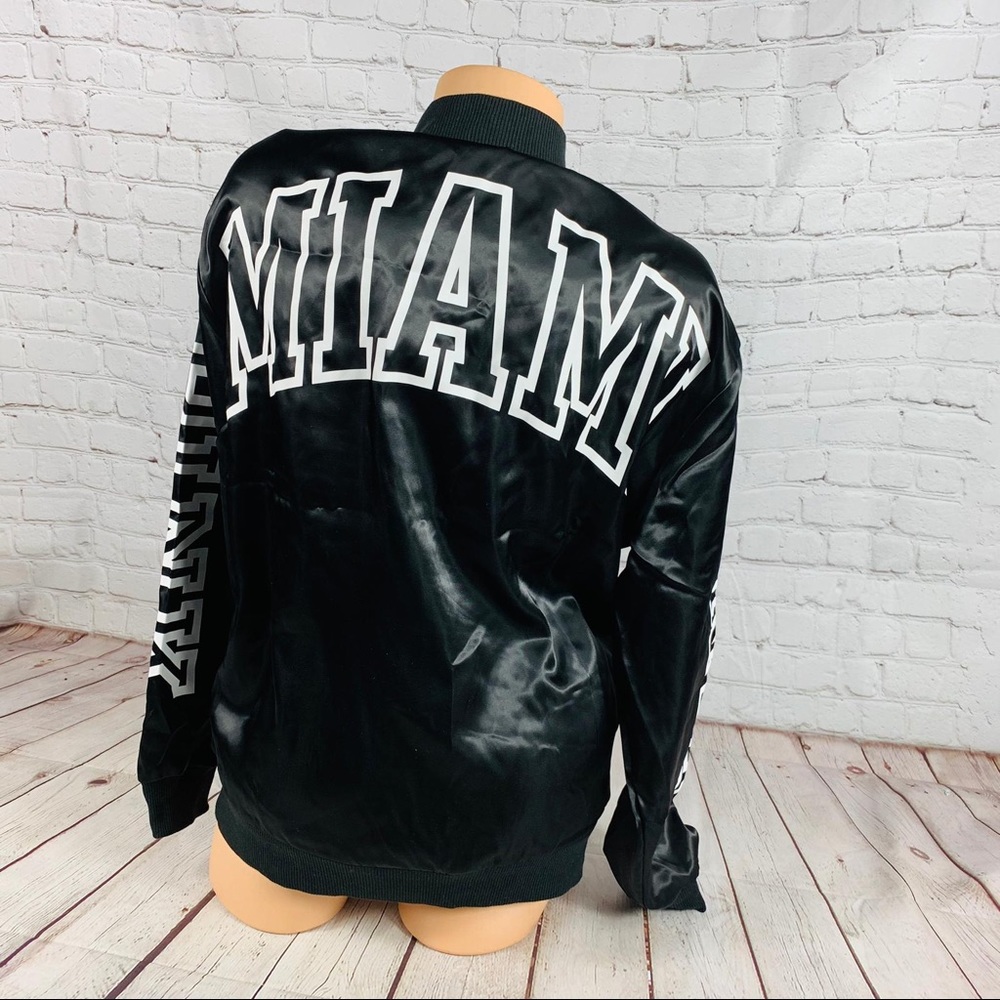 VS PINK MIAMI Full Zip collared bomber Jacket - Picture 7 of 8